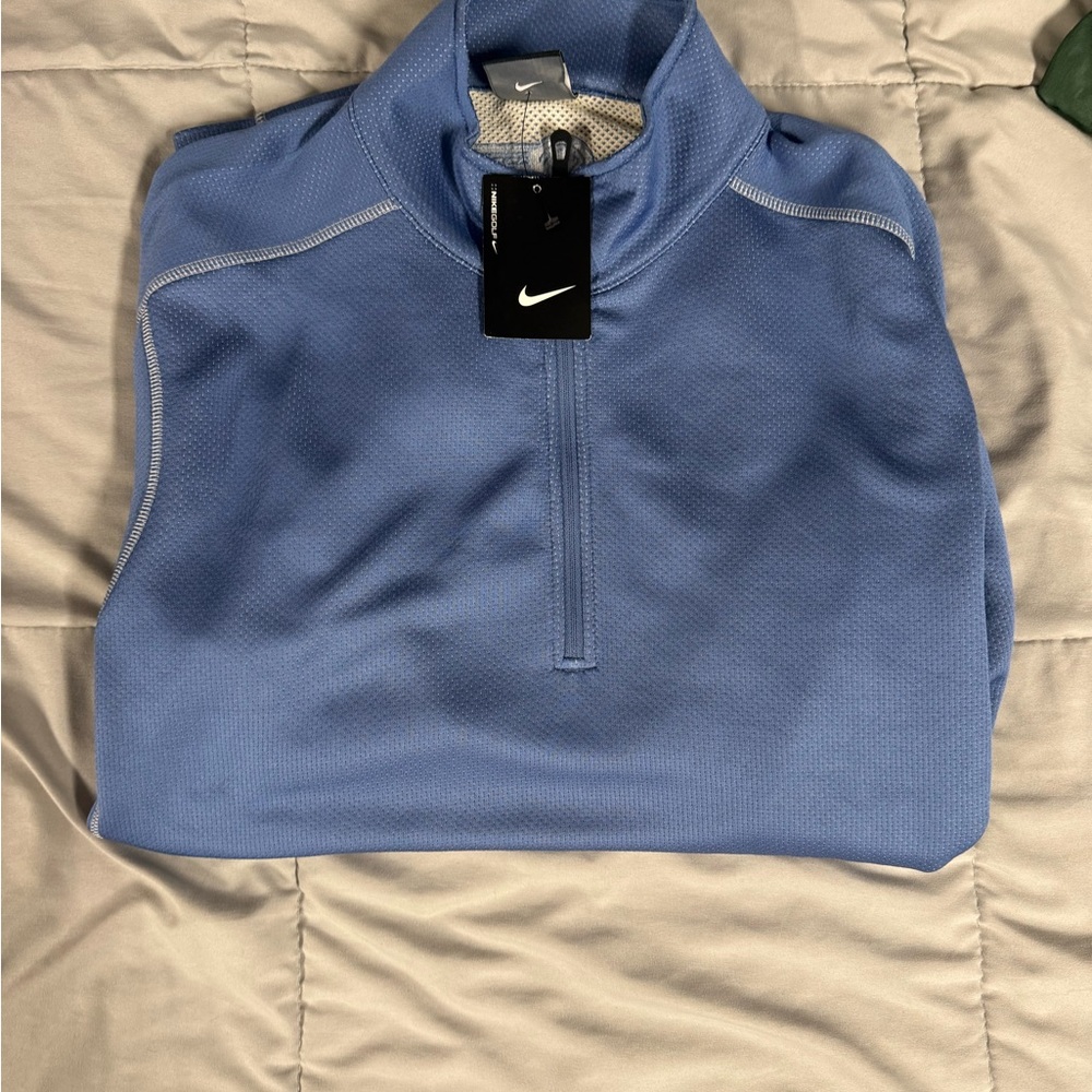 Nike Men's Blue Quarter-Zip Top